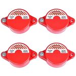 RealPlus Gate Valve Lockout, 4pcs Valve Lockout Device 1" to 2-1/2" Diameter Valve Handle Secure for Water Spigot Faucet Knob Oil Natural Gas Propane Tank Lock Outdoor