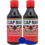 Lucullus Ketjap Manis Sauce 250ml - Indonesian Sweet Soy Sauce Spice (2-Pack) + UpLabel Creations 1ml Measuring Spoon