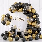 Flixcart Black and Gold Balloon Arch Kit - 101 Pcs Balloon Garland Kit with DIY tools Perfect for Halloween, Engagement, Wedding, Welcome Home, Graduation & Kids Birthday Party Decoration