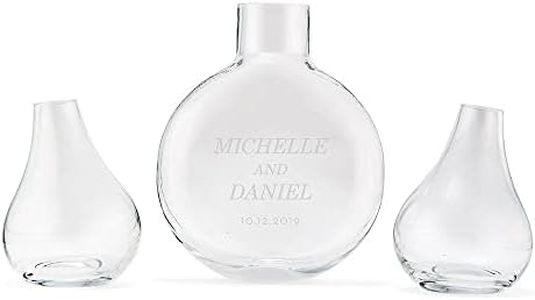 Weddingstar Custom Modern Wedding Sand Ceremony Vase Set - Classic Couple Etching