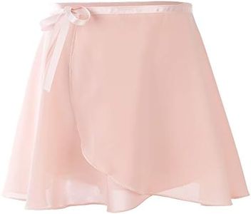 Soudittur Ballet Wrap Skirts Chiffon Dance Skirt for Toddler/Girls/Women (Pink, Small)