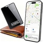 [Apple MFi Certified] Slim Wallet Tracker Card 1 Pack, Rechargeable Air Tracker Tag Work with Apple Find My (iOS Only), Smart AirTag Card for Wallet, Passports, Luggage, IP68 Waterproof Tracking Card