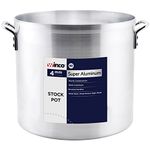 Winco USA Super Aluminum Stock Pot, Heavy Weight, 12 Quart, Aluminum