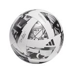 adidas Unisex-Adult 2024 MLS Competition Nativo Soccer Ball, White/Black/Silver Metallic, 5