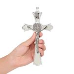 Saint Benedict Enamel Crucifix - Crucifix Wall Cross Metal Wall Art-8 Inch Cross Give Blessing and The Spiritual Sacred:Faith Gift for your Acquaintances