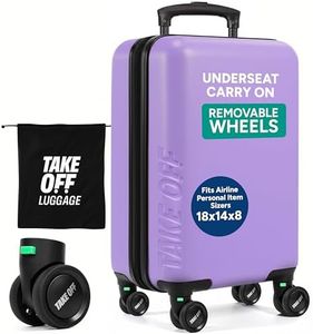 Take OFF Luggage Personal Item Travel Bag 3.0 – Compact Underseat Suitcase for Budget Airlines – Fits Sizers 18x14x8 – No-Fee Small Carry On Luggage with Wheels Removable, TSA Lock & Toiletry Pouch