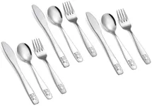 9 Piece Stainless Steel Kids Silverware Set,Toddler Utensils,Child and Toddler Flatware,Kids Utensil Set,Children Safe Forks, Spoons and Knives,Mirror Polished, Dishwasher Safe