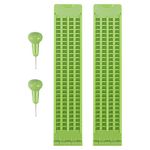 RUANI 4 Lines 28 Cells Braille Braille Writing Plastic Braille Kit, Green (2)