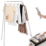 Idong Travel Garment Rack,Portable and Foldable,32-73cm Retractable Clothes Drying Rack for camping, traveling, outdoor, home laundry, etc. A Collapsible Mini Clothing Rack