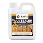 Smartseal's Wood Sealer - Clear Wood Preserver And Wood Treatment Outdoor 10 Year Protection, For Use On Fences, Decks, Sheds & Garden Furniture. Easy To Apply With Brush, Roller Or Sprayer (1 Litre)