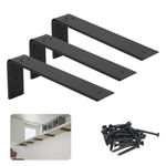 LCGP Countertop Support Brackets, 3-Pack 16" Solid Heavy Duty Steel Hidden L-Shaped Kitchen Island Countertop Brackets for Granite, Quartz, Marble,Concrete and Laminate Countertop DIY Projects