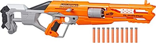 Nerf Alphahawk Accustrike Elite Blaster, Revolving 5-Dart Drum, 10 Official Accustrike Elite Darts Designed For Greater Accuracy, For Kids Ages 8 And Up, Multicolor