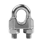 FreeFall Stainless Steel U Clamp | Wire Rope Clamp 304 | Gym Wire Lock | Threaded U Bolt | U Clamp Pack of 5 Ps (6mm)