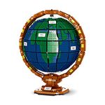 Ideas The Globe Mini Building Set for Adults,2514 Pcs Build Home Decor World map Spinning Globe Gifts for who Love Travel and Geography,New 2023