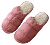 DRUNKEN Slipper For Women's Flip Flops Winter Slides Home Open Toe Non Slip Indian Red-3-4 UK