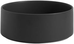 Havniva Non-Slip Ceramics Dog Bowl Dog Food Bowl Dog Dish Large Dog Water Bowl Protect Cervical Spine (8in Bowl, Black)