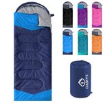 Camping Sleeping Bag - 3 Season Warm & Cool Weather - Summer, Spring, Fall, Lightweight, Waterproof for Adults & Kids - Camping Gear Equipment, Traveling, and Outdoors