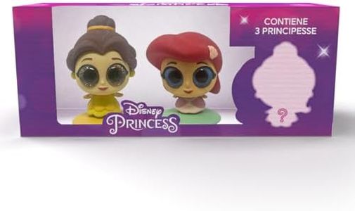 #sbabam, Disney Princess Toys, Principesse Disney Bambole con Occhi Glitter, 3 Pz, Giochi per Bambini da Edicola, Principesse Disney Piccole, Disney Gadget e Regalo Bambina con Personaggio a Sorpresa