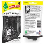 Little Trees Black Ice Vent Wrap Car Air Freshener, 4 pcs