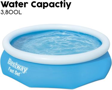 Bestway 10ft Fast Set Above Ground Inflatable Pool – 3,800L Outdoor