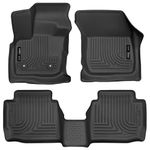 Husky Liners Weatherbeater Floor Mats | Fits 2017-2020 Ford Fusion/Lincoln MKZ | Front & 2nd Row, 3-pc Black - 98791