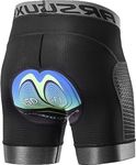 Lixada Men's Cycling Underwear Padded 5D Gel Padded Bike Shorts Quick Dry Anti-Slip MTB Bike Bicycle Riding Shorts Black