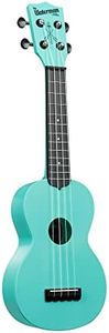 Kala Brand Music Co. The Waterman Beach Collection, 4-String Ukulele, Right, Aqua Mist, Soprano (KA-WMG-BL-S)