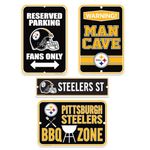 Pittsburgh Steelers Four Pack Fan Sign Set