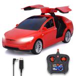 Gooyo GY-20149 Rechargeable Remote Control High Speed Car with Gull-Wing Door Open Function and Glowing Headlights for Kids, Gifts | Red Color, Power Source: Lithium Rechargeable Battery (Included)