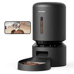 PETLIBRO Automatic Cat Feeder, Timed Cat Feeder with 180-Day Battery Life, Automatic Pet Feeder for Cat & Dog, Cat Food Dispenser Program 10 Meals Control,Black 5L Camera