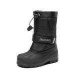 DREAM PAIRS Boys Girls Mid Calf Waterproof Winter Snow Boots for Toddler/Little/Big Kid,Size 1 Little Kid,Black,KAMICK