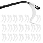 20 Pairs Eye Glasses Ear Grippers, Anti-Slip Glasses Ear Hook Comfort Silicone Eyeglasses Ear Cushion for Behind the Ear for Glasses Sunglasses Reading Glasses Retainers for Kids Adults (Clear)