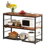 TEKAVO Microwave Stand | Oven stand for Kitchen | With Hooks | 1 Year Warranty | Multilayer type | 110 X 40 X 90 Cm/DIY