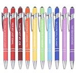 10PCS Funny Pens, Swear Word Daily Pen Set, 1.0 mm Black Ink Glitter Funny Pen of the Insulting Pens for Each Day for Colleague, Co-Worker（Vivid Color）