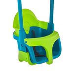 TP Toys Quadpod 4-in-1 Growable Swing Seat Green, Outdoor Playground Baby Swing Seat with Adjustable Ropes and Safety Strap, Toddler Swing for Gardens and Playgrounds, Kids 6 months - 8 years One Size