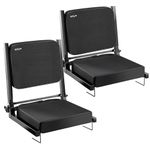 GoDyna Stadium Seats with Adjustable Back Support Portable Bleacher Seats with Ultra Padded and Shoulder Strap for Sports Events 2 Pack