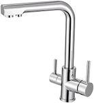 3 Way Water Filter Taps Swivel Spout Pure Drinking Water Kitchen Sink Mixer Tap Polished Chrome