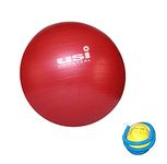 USI UNIVERSAL THE UNBEATABLE Exercise Ball, Yoga Ball, GB Gym Ball for Stability Work Out, Birthing Ball for Pregnancy, Anti-Burst Swiss Balance Fitness Ball for Gym Training With Pump (75cm- Red)