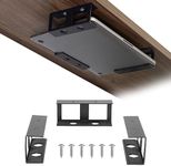 Mount-It! Under Desk Laptop Mount Holder, Laptop Mount for Desk, Small Multimedia Device Mount Underdesk Shelf for Laptop, Mac Mini, MacBook, Keyboard, Anti Scratch, Black