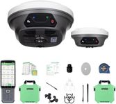 E1 Lite RTK GNSS Survey Equipment RTK GNSS GPS with IMU Rover & Base Handheld Collector Total Station Surveying Equipment, with Software 1cm Accuracy, 1408 Channels(Exclude Poles,Tripods,Tribrach)
