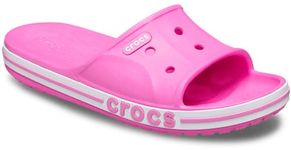 crocs Unisex Adult Bayaband Slide Electric Pink Sandal-7 Kids UK (205392-6QQ)