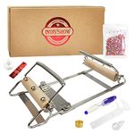 INDIVSHOW Adjustable Bead Loom,Seed Bead Loom Kit Includes Thread,Beading Needles, 8000 Grains Czech Beads,Calipers, Thimble,Yarn Scissors for Adults Kit,Bracelet Making Kit