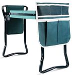 Ohuhu Garden Kneeler and Seat with 2 Tool Pouches, Foldable Garden Bench Stools, Portable Kneeler for Gardening Gardeners, Gardening Gift for Mom, Father, Seniors, Ideal Gift for Birthday