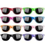 8PCS Neon Colors Sunglasses for Girls Boys Women Men Kids Adults Birthday/Hen/Festival Party Glasses Fancy Dress Cosplay Costume Supplies, Kids' Party Eyewear Coloured Funky Sunglasses Party Favors