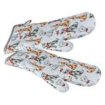 SPOTTED DOG GIFT COMPANY Oven Gloves, Heat Resistant Oven Mitt, Dog Oven Mitts, Cute Dogs Themed Kitchen Cooking & Baking Gifts for Dog Lovers Owners Women Men