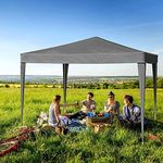 Advwin 2x2 Pop Up Canopy, Portable Marquee, Waterproof Commercial Tent, Grey Folding Gazebo for Outdoor Events, Markets, Camping, Beach, Backyard, Festivals