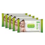 Bodyguard Aloe Vera Based Natural Wet Wipes For Babies With Goodness Of Vitamin E | Moisturizing Baby Wet Wipes For Baby's Skin | Antibacterial Baby Wipes Combo | 360 Wipes | Combo of 5 x 72 Pieces