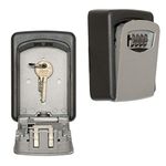 KCT Wall Mounted Combination Key Safe - 4 Digit Secure Outdoor Security Box Lock Cabinet Box House Home Car Keys