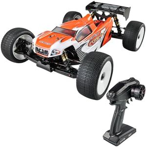 Serpent New Version 1/8 Off-Road Truggy-e RTR, High Speed, Long Life, High-Performance Electric Truggy Kit, Battery and Charger Excluded (Orange)