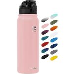 Fanhaw 20 Oz Insulated Stainless Steel Water Bottle with 1 Lid (Chug Lid) - For Kids, Women, Men | Leak & Sweat Proof with Anti-Dust Lid (Pink)